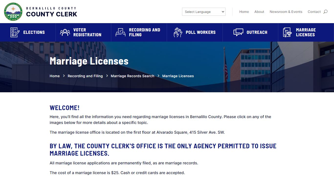 Marriage Licenses - BernCo Clerk